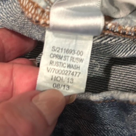 Gap Mens Classic 5-Pocket Premium Straight Jeans Distress 2013 Rustic Wash 36x34 - Picture 9 of 11